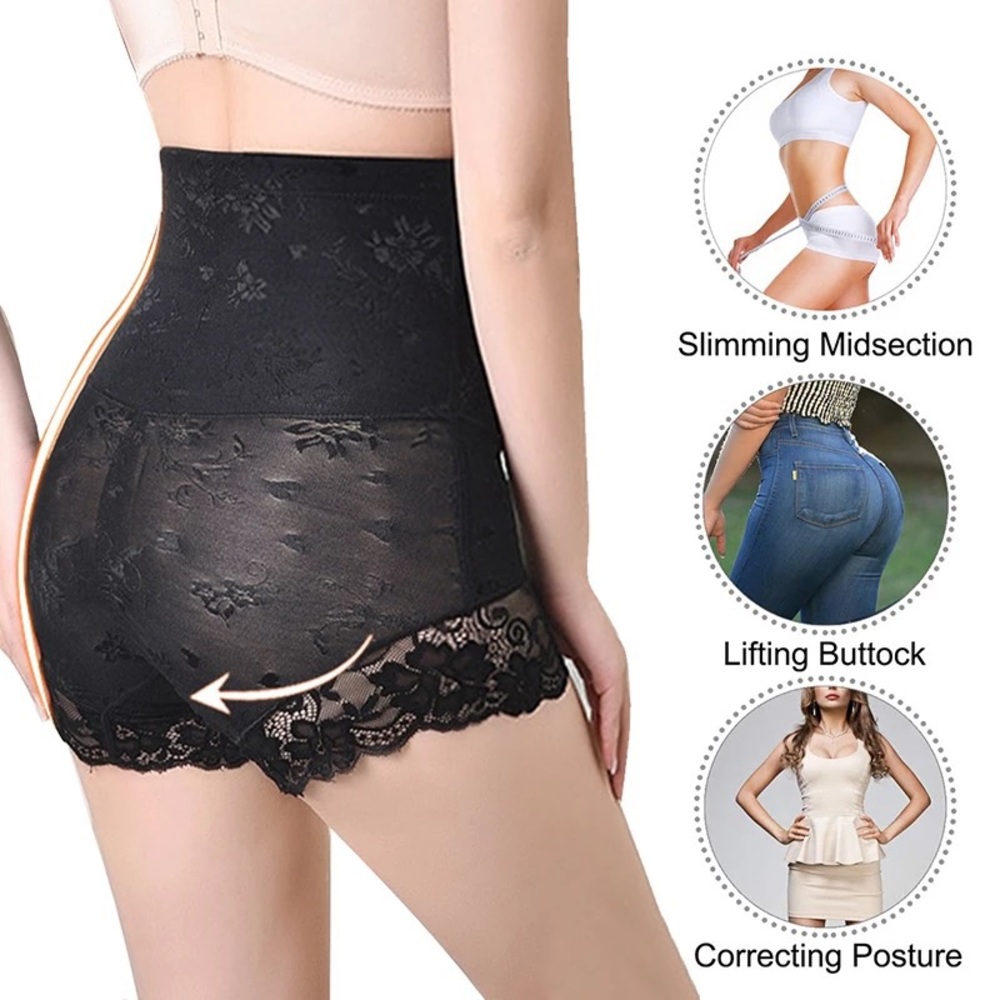Sexy floral lace high waist body shaper shapewear - Picture 5 of 7